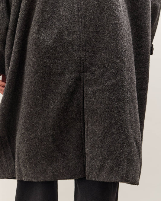 7115 by Szeki Cuffed Wool Coat Unisex, Heathered Taupe