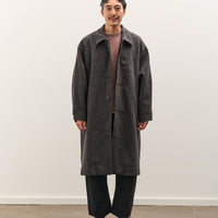 7115 by Szeki Cuffed Wool Coat Unisex, Heathered Taupe
