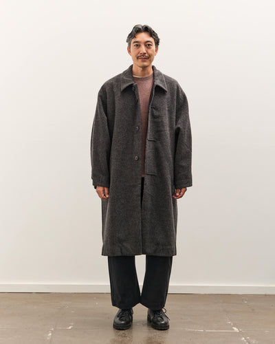 7115 by Szeki Cuffed Wool Coat Unisex, Heathered Taupe