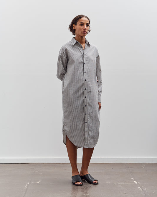7115 by Szeki Striped Dolman Maxi, Navy Stripes