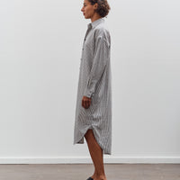 7115 by Szeki Striped Dolman Maxi, Navy Stripes
