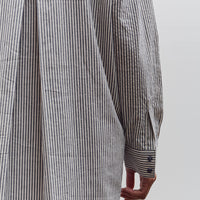 7115 by Szeki Striped Dolman Maxi, Navy Stripes