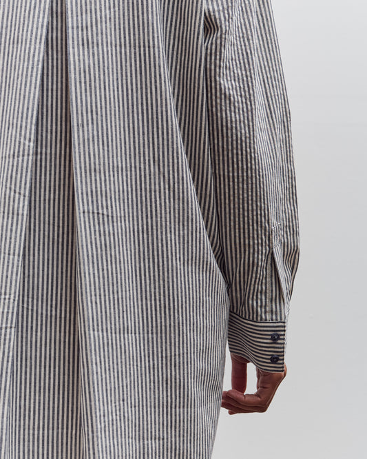 7115 by Szeki Striped Dolman Maxi, Navy Stripes
