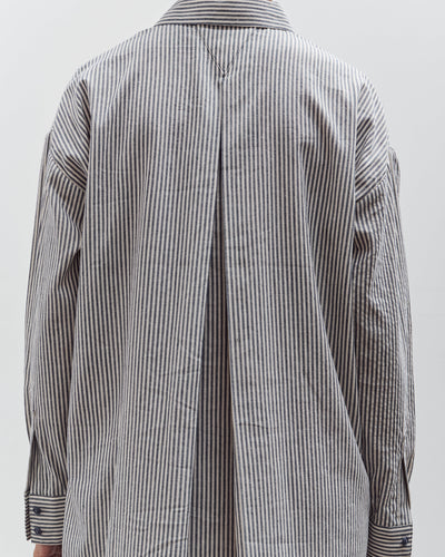 7115 by Szeki Striped Dolman Maxi, Navy Stripes