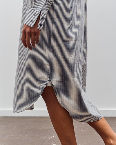 7115 by Szeki Striped Dolman Maxi, Navy Stripes