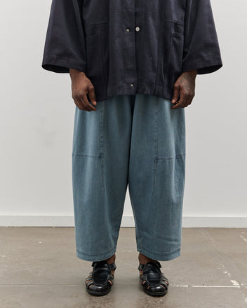 7115 by Szeki Unisex Elastic Panel Barrel Trousers - Oatmeal
