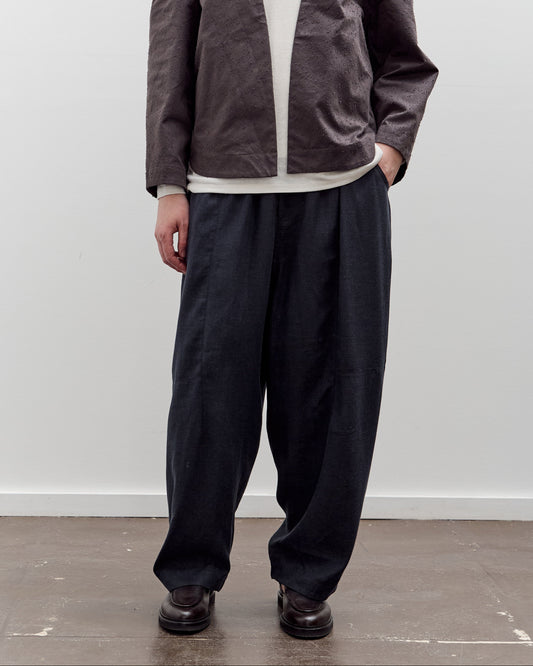 7115 by Szeki Elastic Panel Barrel Trouser, Navy Black
