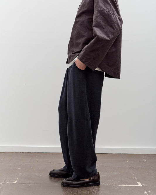 7115 by Szeki Elastic Panel Barrel Trouser, Navy Black