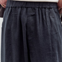 7115 by Szeki Elastic Panel Barrel Trouser, Navy Black
