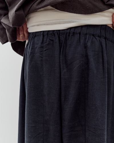 7115 by Szeki Elastic Panel Barrel Trouser, Navy Black