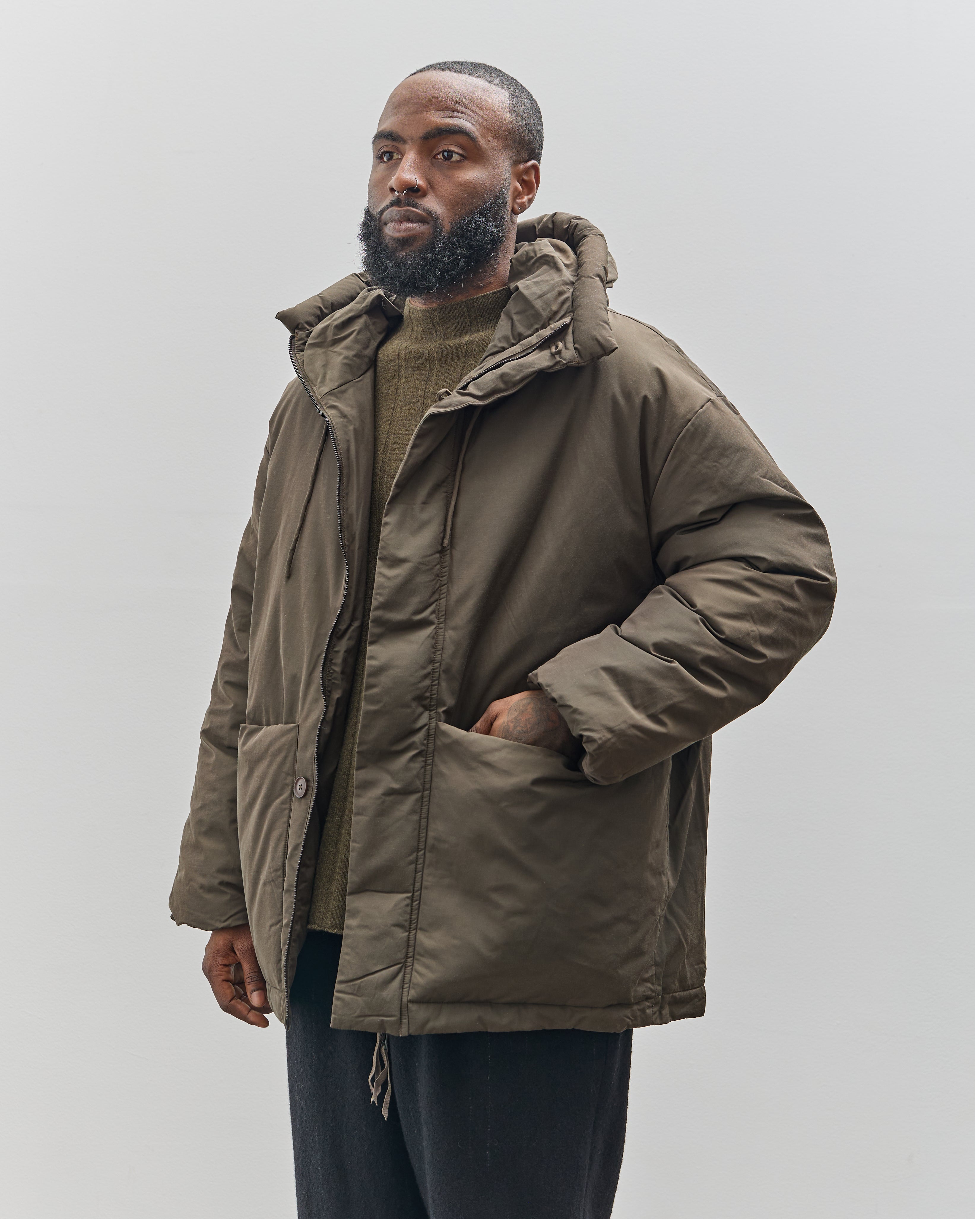 7115 by Szeki Unisex Hooded Puffer, Olive – Glasswing