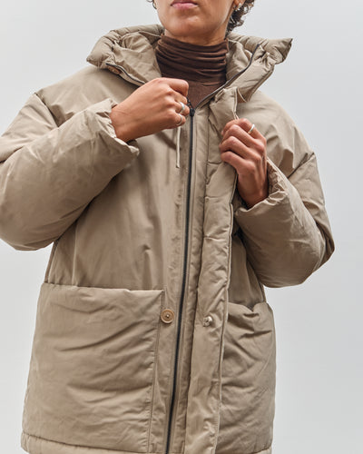 7115 by Szeki Hooded Puffer, Taupe