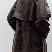 7115 by Szeki Long Rain Trench Unisex, Waxed Edition, Deep Olive