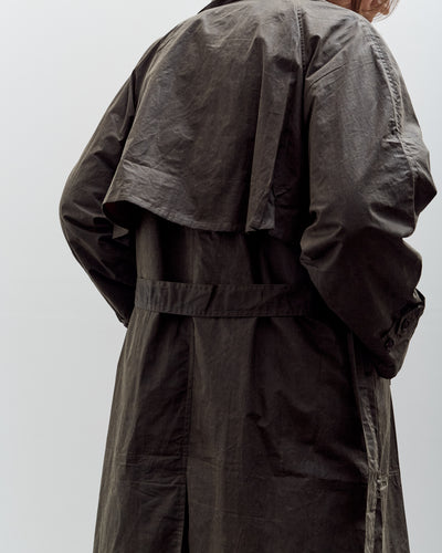 7115 by Szeki Long Rain Trench Unisex, Waxed Edition, Deep Olive