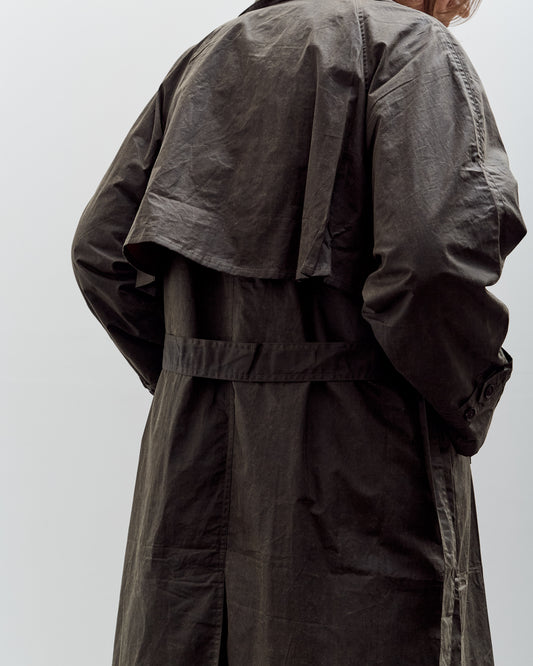 7115 by Szeki Long Rain Trench Unisex, Waxed Edition, Deep Olive
