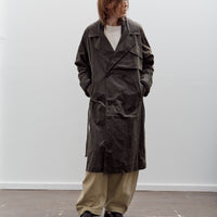 7115 by Szeki Long Rain Trench Unisex, Waxed Edition, Deep Olive