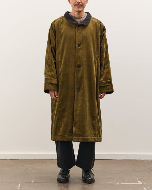 7115 by Szeki Padded Corduroy Fleece Coat, Deep Olive