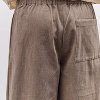 7115 by Szeki Signature Brushed Twill Elastic Pull-Up Trouser, Umber
