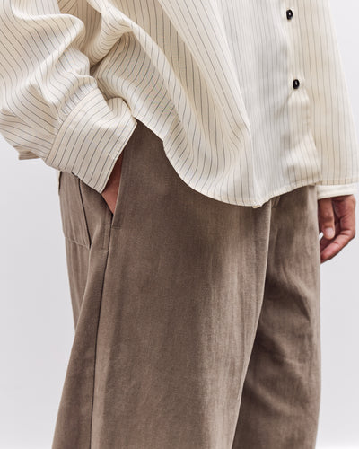 7115 by Szeki Signature Brushed Twill Elastic Pull-Up Trouser, Umber