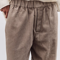 7115 by Szeki Signature Brushed Twill Elastic Pull-Up Trouser, Umber