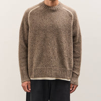 7115 by Szeki Rolled Seamed Pullover, Light Umber