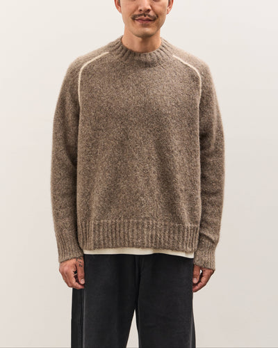 7115 by Szeki Rolled Seamed Pullover, Light Umber