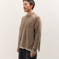 7115 by Szeki Rolled Seamed Pullover, Light Umber