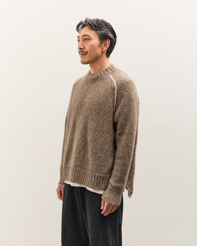 7115 by Szeki Rolled Seamed Pullover, Light Umber