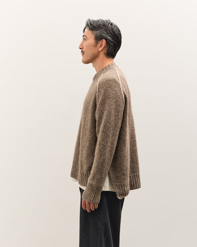 7115 by Szeki Rolled Seamed Pullover, Light Umber