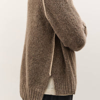 7115 by Szeki Rolled Seamed Pullover, Light Umber