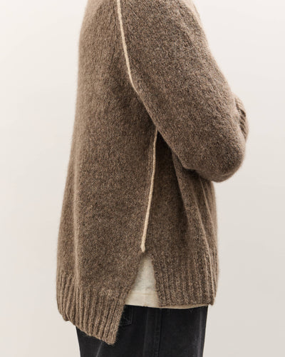 7115 by Szeki Rolled Seamed Pullover, Light Umber