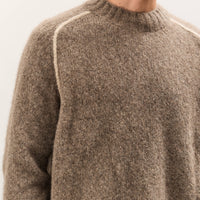 7115 by Szeki Rolled Seamed Pullover, Light Umber