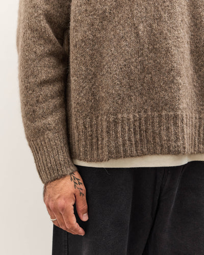 7115 by Szeki Rolled Seamed Pullover, Light Umber