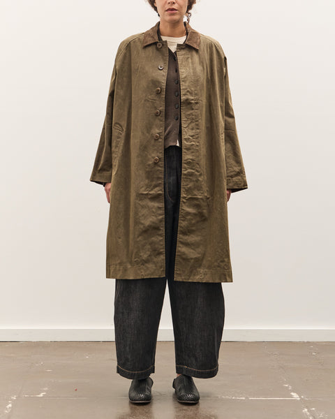 7115 by Szeki Signature Duster Coat, Olive Brown – Glasswing