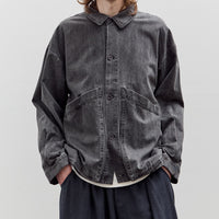 7115 by Szeki Signature Panel Pockets Jacket Unisex, Washed Black