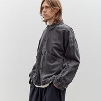 7115 by Szeki Signature Panel Pockets Jacket Unisex, Washed Black