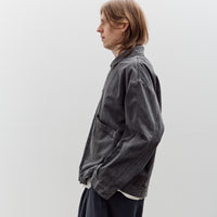 7115 by Szeki Signature Panel Pockets Jacket Unisex, Washed Black
