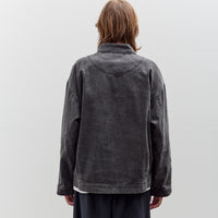 7115 by Szeki Signature Panel Pockets Jacket Unisex, Washed Black