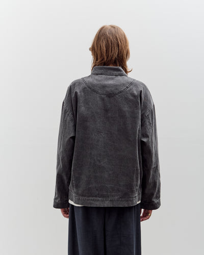 7115 by Szeki Signature Panel Pockets Jacket Unisex, Washed Black