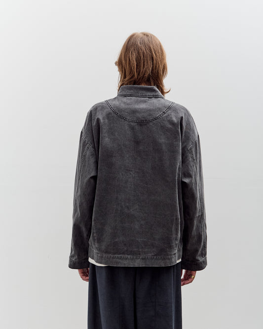 7115 by Szeki Signature Panel Pockets Jacket Unisex, Washed Black
