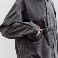 7115 by Szeki Signature Panel Pockets Jacket Unisex, Washed Black