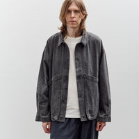 7115 by Szeki Signature Panel Pockets Jacket Unisex, Washed Black