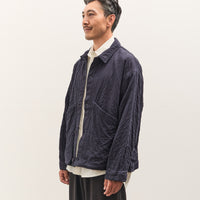 7115 by Szeki Signature Panel Pockets Shirt Jacket Unisex, Navy