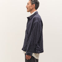 7115 by Szeki Signature Panel Pockets Shirt Jacket Unisex, Navy