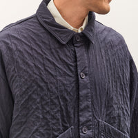7115 by Szeki Signature Panel Pockets Shirt Jacket Unisex, Navy