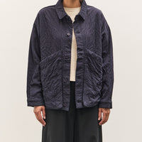 7115 by Szeki Signature Panel Pockets Shirt Jacket, Navy