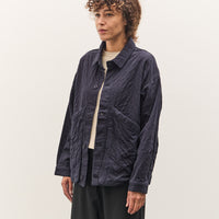 7115 by Szeki Signature Panel Pockets Shirt Jacket, Navy