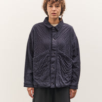 7115 by Szeki Signature Panel Pockets Shirt Jacket, Navy