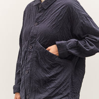 7115 by Szeki Signature Panel Pockets Shirt Jacket, Navy