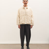 7115 by Szeki Signature Panel Pockets Shirt Jacket Unisex, Bone
